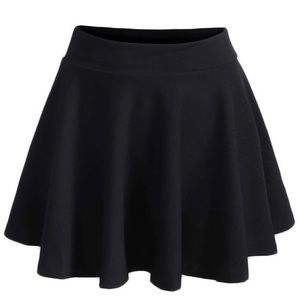 Plus Black Skater Skirt